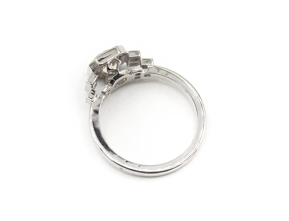 Bague Création Benoit Joaillier "Solitaire Diamant Escaliers Art Déco" Diamant 1,01 ct G-IF - Image 4
