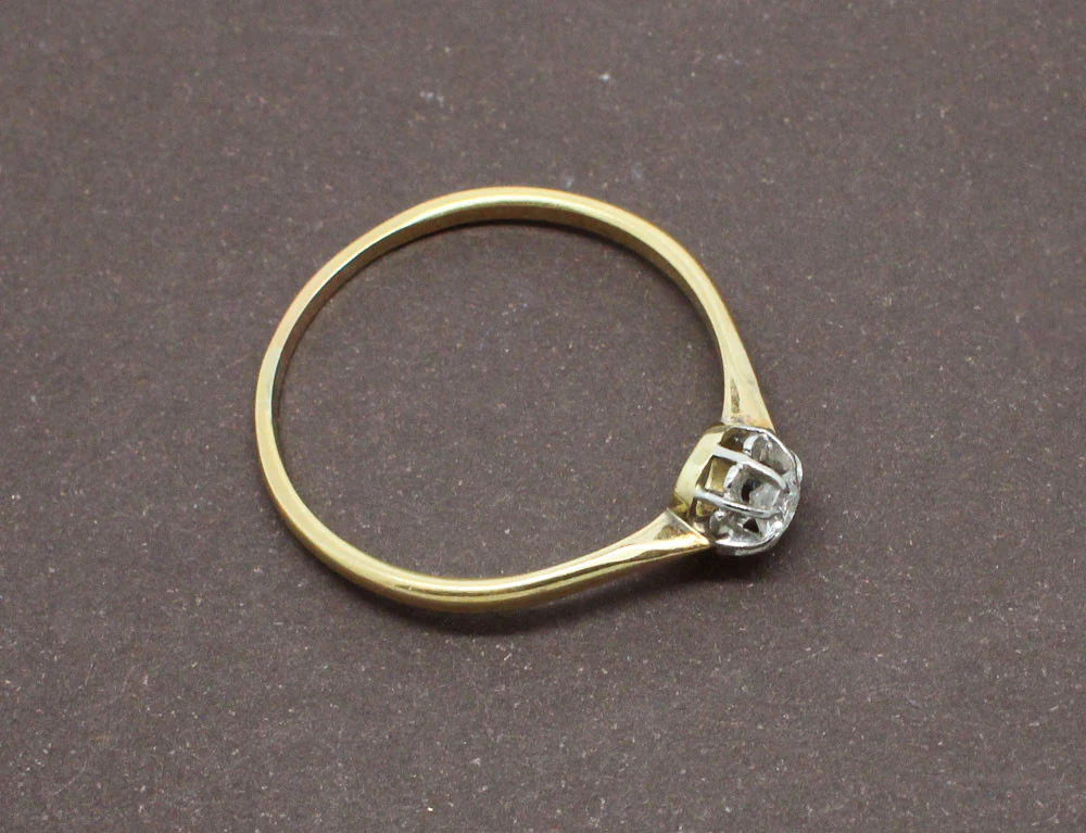 Solitaire Ancien Diamant 0,15 carat - Image 3