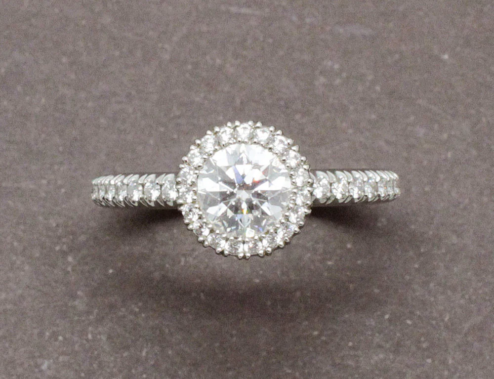 Solitaire "Aura" De Beers Platine Diamants - Image 3