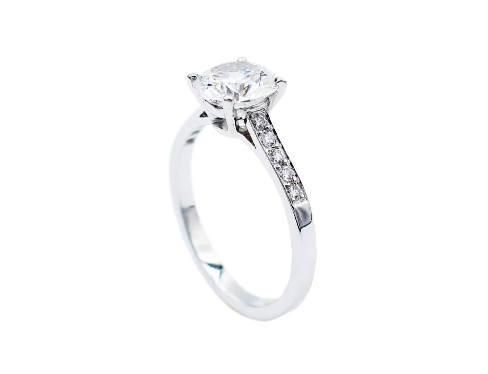 Solitaire Création Benoit Joaillier "Classique" Diamant 1,70ct D-LC - Image 3