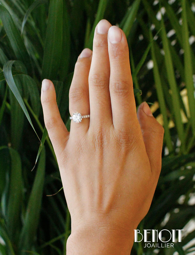 Solitaire Création Benoit Joaillier "Classique" Diamant 1,70ct D-LC - Image 4