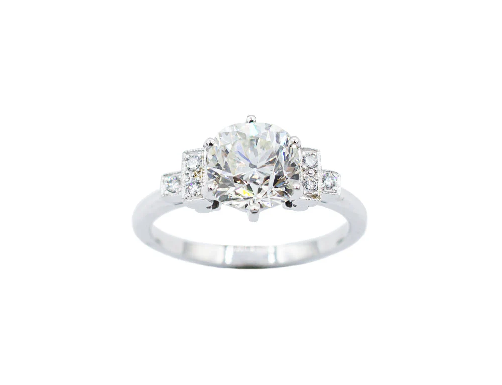 Solitaire Création Benoit Joaillier "Escaliers" Diamant 2,06ct J-VS2 - Image 2