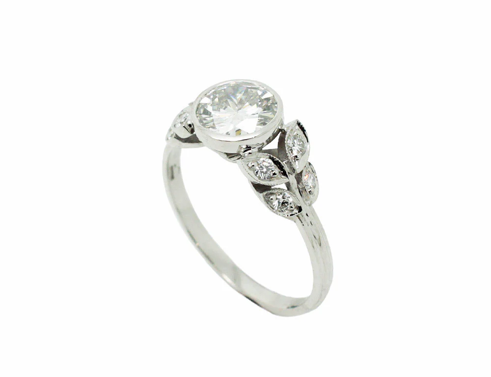 Solitaire Création Benoit Joaillier "Laurier" Diamant H-VS2 1,11ct - Image 3