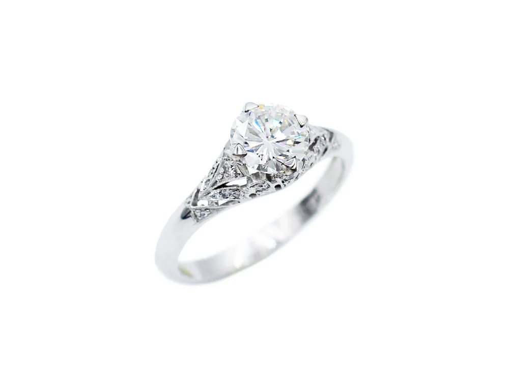 Solitaire Création Benoit Joaillier "Solitaire Décoré" Diamant 1,08ct G-LC