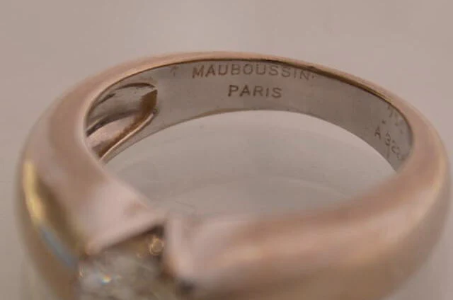 Solitaire Diamant Or Blanc Signé Mauboussin - Image 4