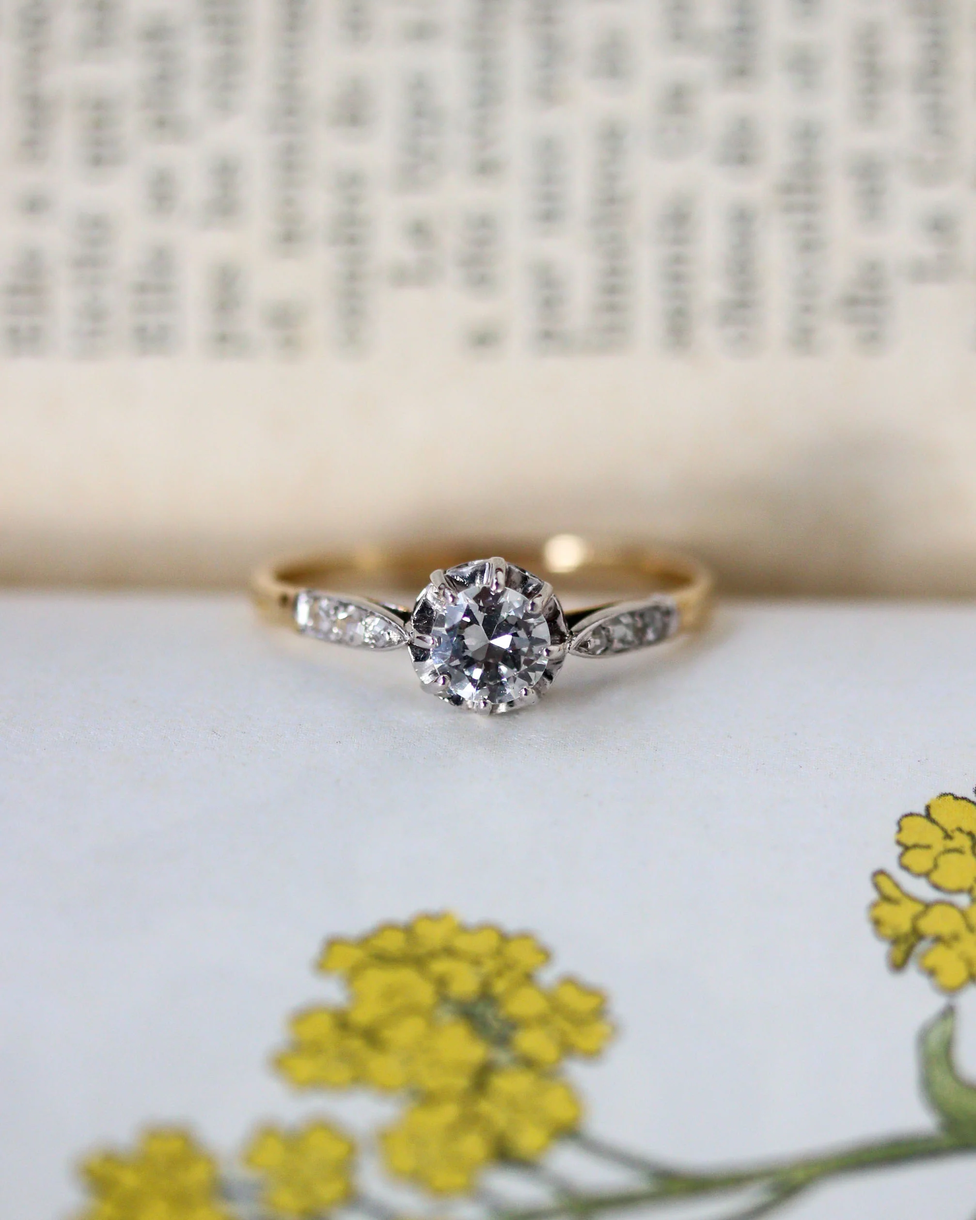 Solitaire Diamant Or et Platine