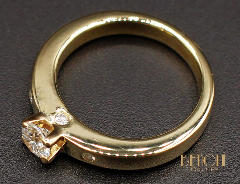 Solitaire Diamant Or Jaune - Image 3