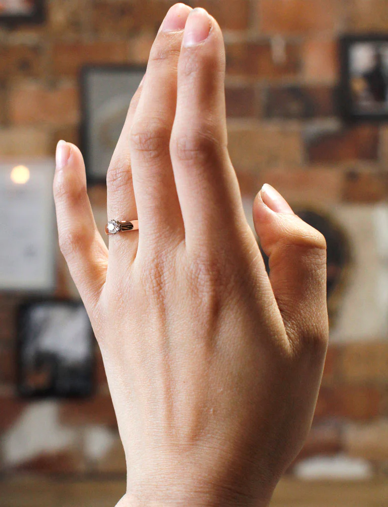 Solitaire Or Rose Diamant - Image 6