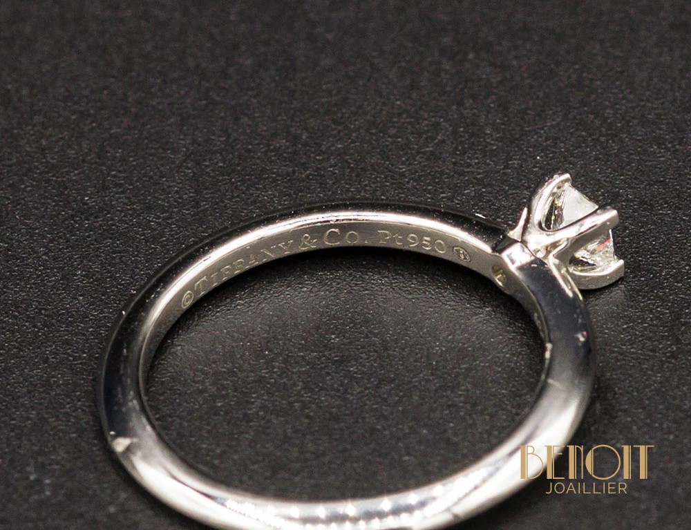 Solitaire "Tiffany & Co" Diamant Princesse 0.19ct - Image 5