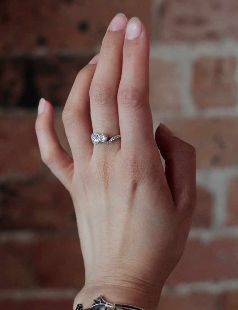 Toi et Moi Diamants Or Blanc - Image 6